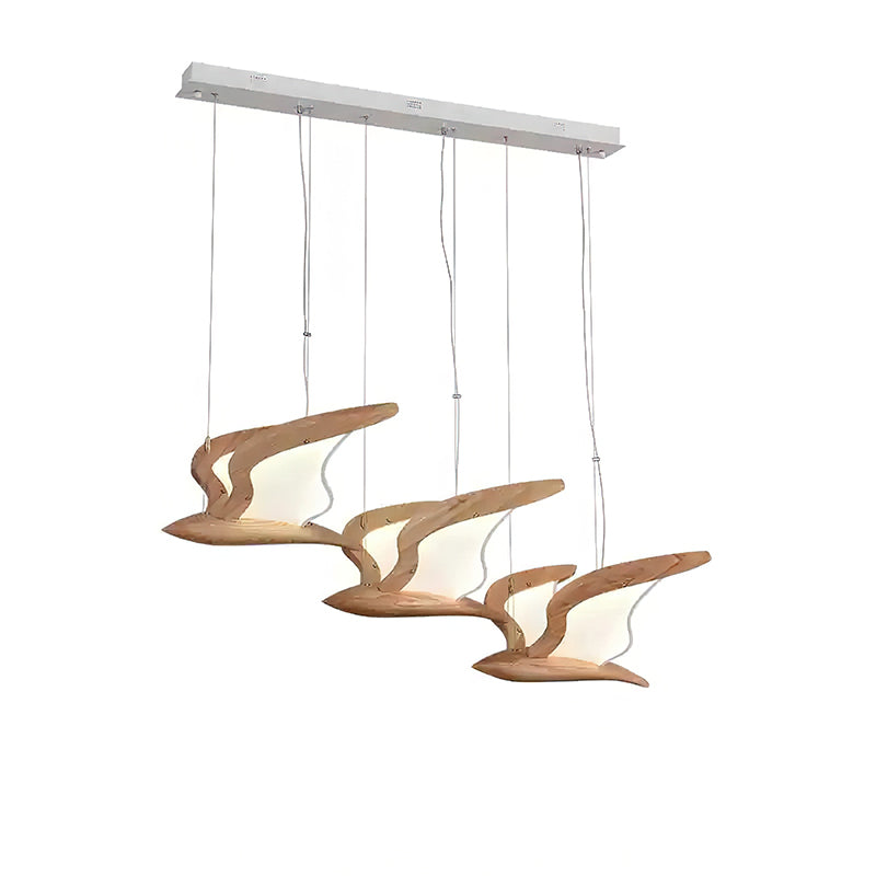 Lyrael Glass Chandelier Crafted From Metal Wood And Acrylic | Snurv | Temsk