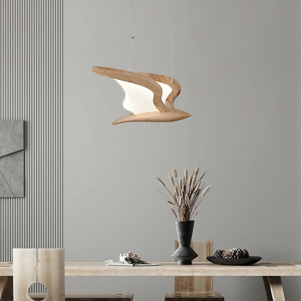 Lyrael Glass Chandelier Crafted From Metal Wood And Acrylic | Snurv | Temsk