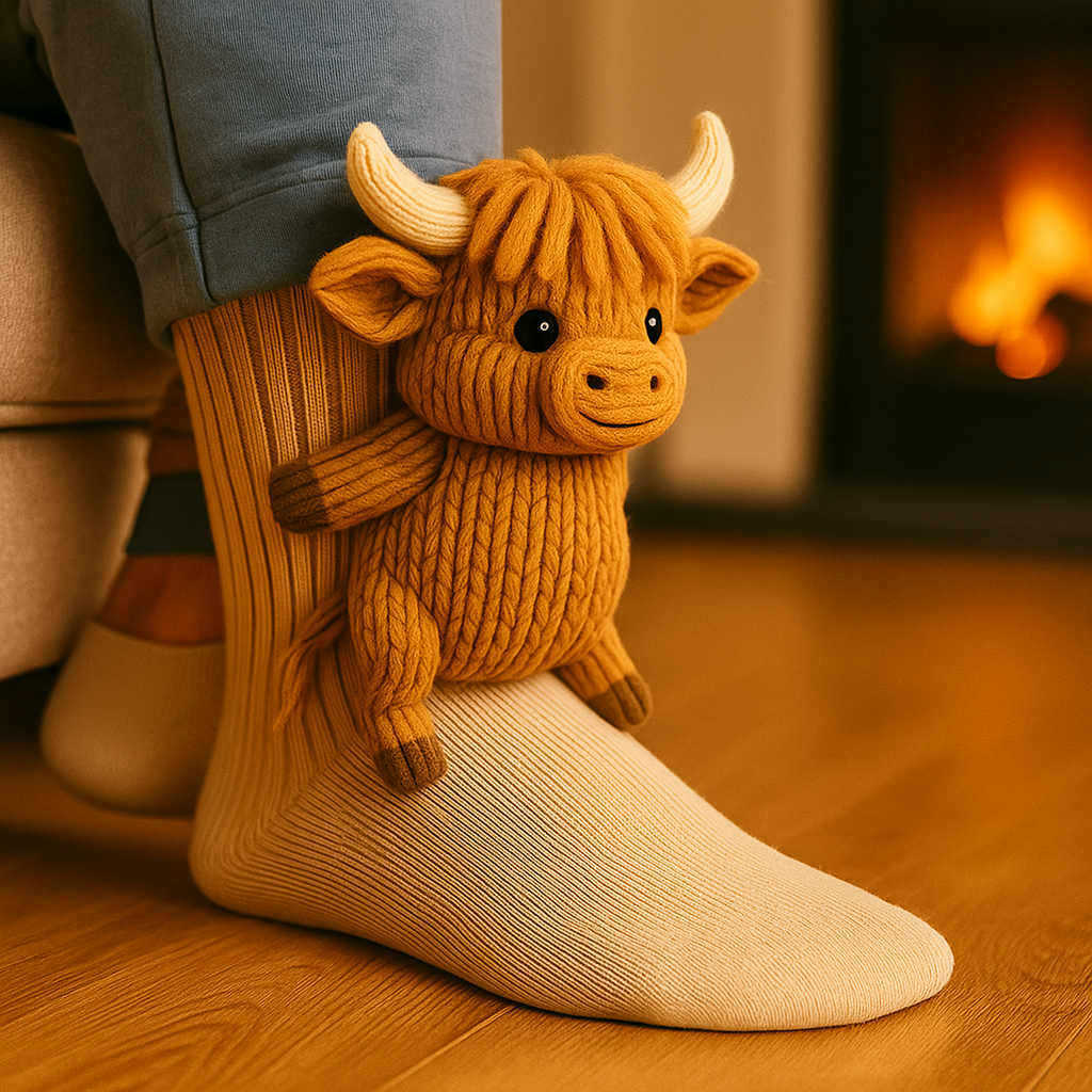 Animal 3D House Socks With Non Slip Grip And Warmth | Temsk