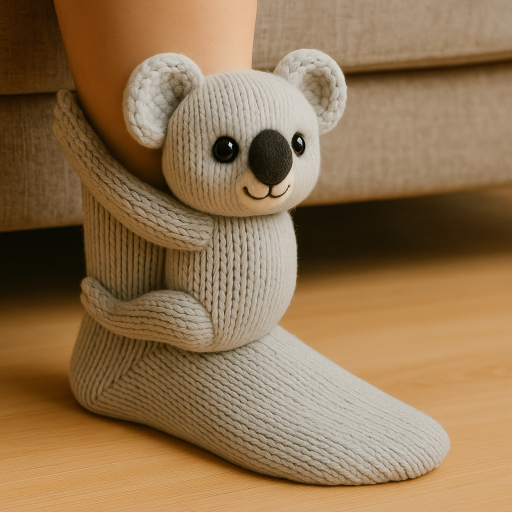 Animal 3D House Socks With Non Slip Grip And Warmth | Temsk
