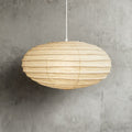 Rice Paper Pendant Light With Soft Oval Shade For Indoor Ceiling | Temsk