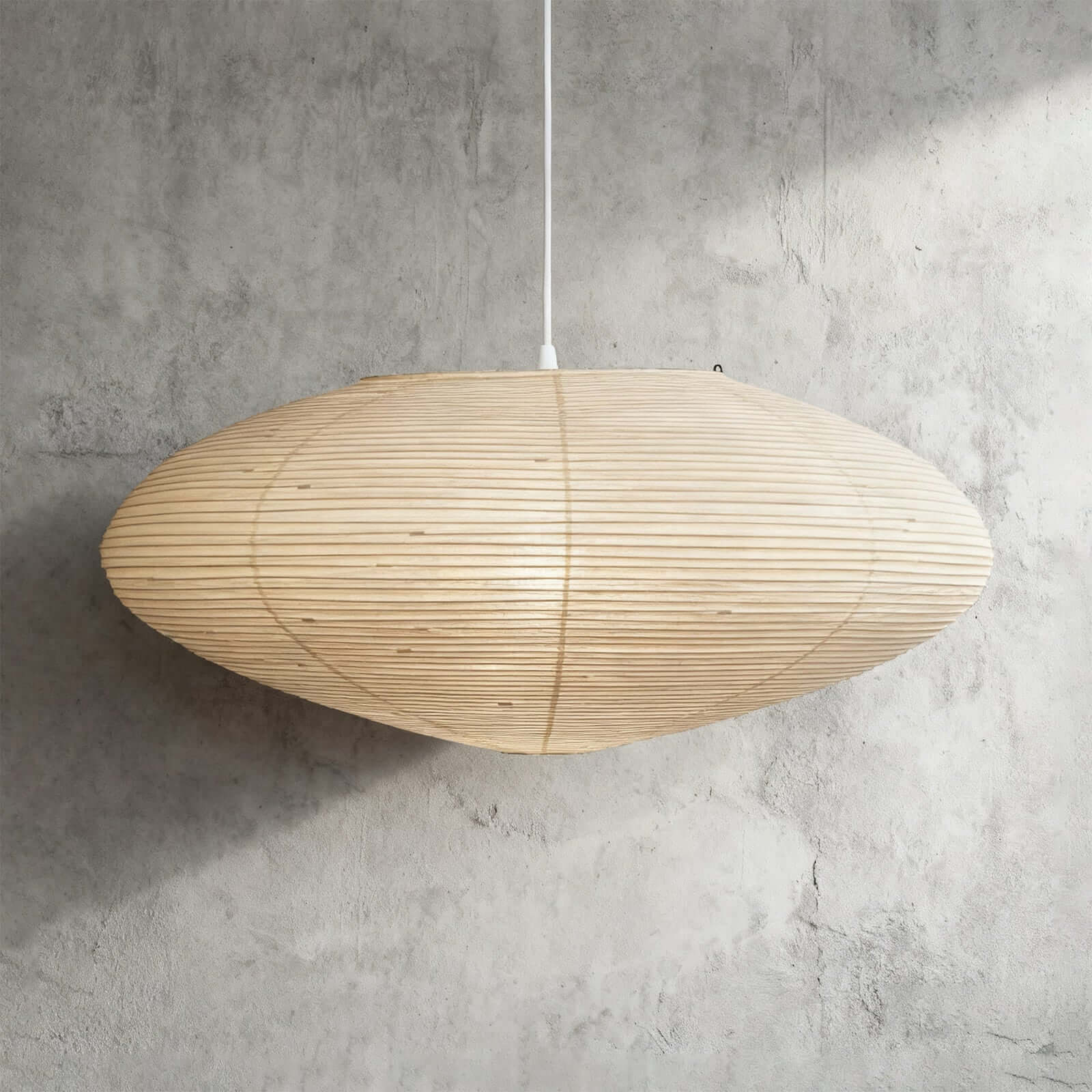 Oval Shade Rice Paper Pendant Light For Indoor Ceiling Lighting | Temsk
