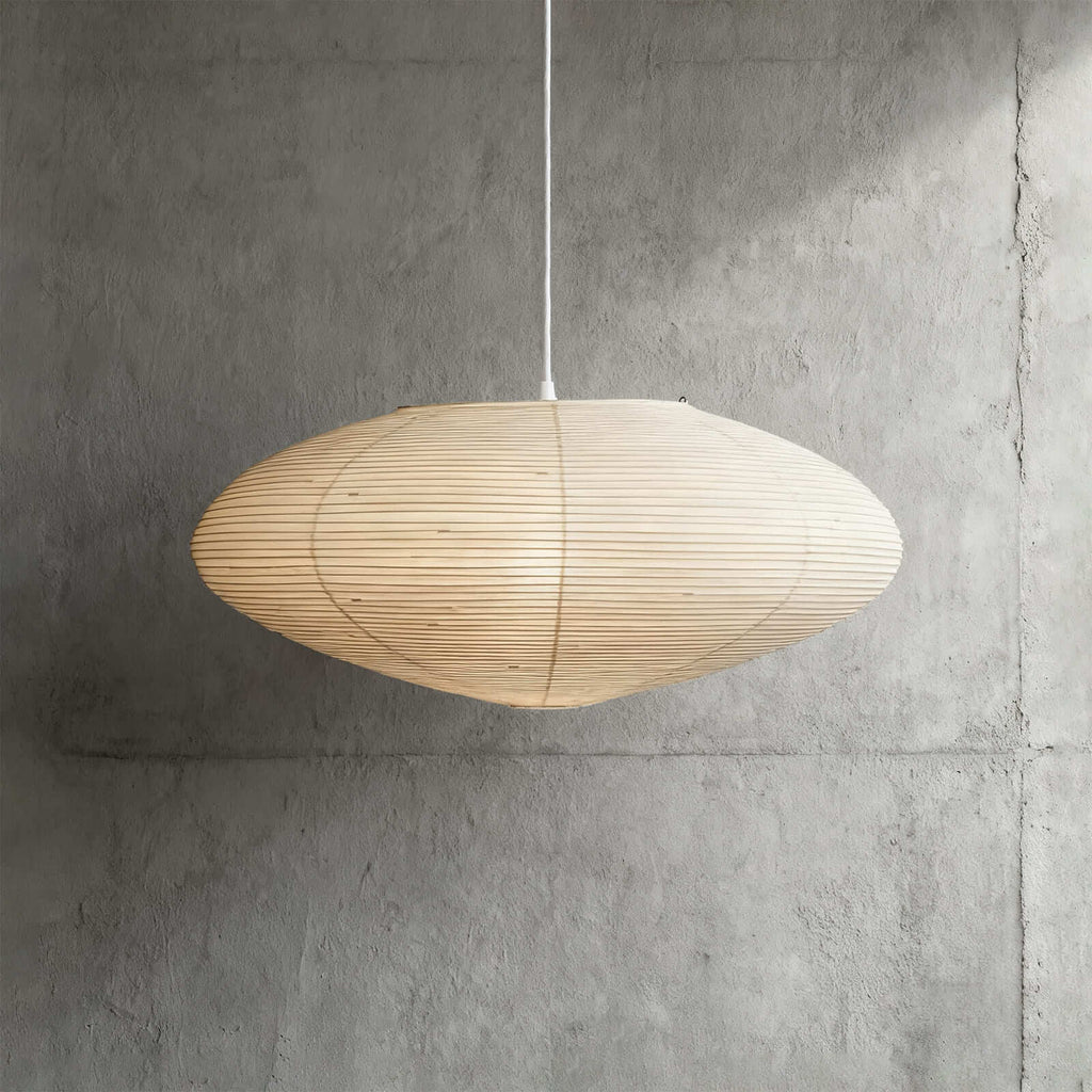 Oval Shade Rice Paper Pendant Light For Indoor Ceiling Lighting | Temsk