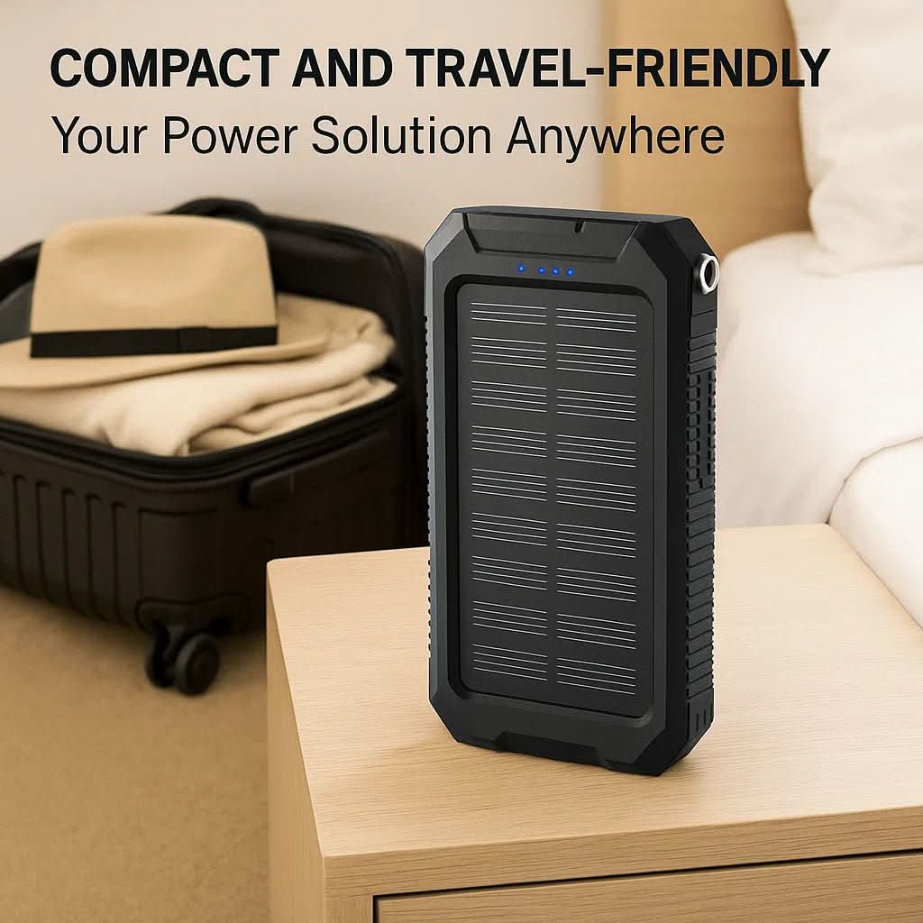 AeroVolt vodotěsná solární powerbanka 10000mAh s dvojitým USB | Temsk