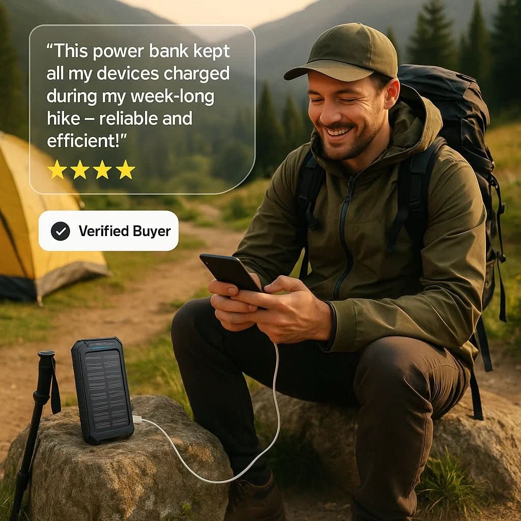 AeroVolt vodotěsná solární powerbanka 10000mAh s dvojitým USB | Temsk
