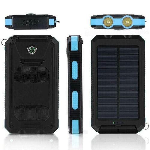 AeroVolt vízálló napelemes power bank 10000mAh két USB porttal | Temsk