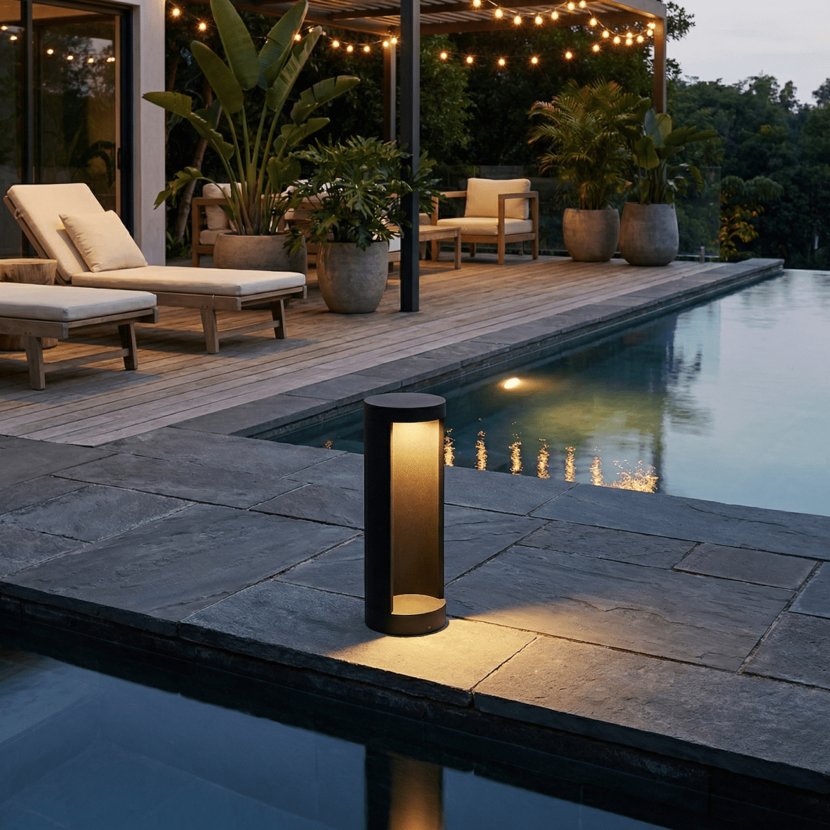 LED Garden Bollard Light Waterproof for Outdoor Areas, 24 Inches | Temsk