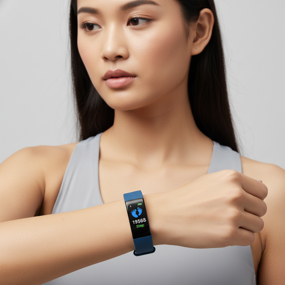 Senioren-Fitnessuhr mit LED-Anzeige und Herzfrequenzmessung | Temsk