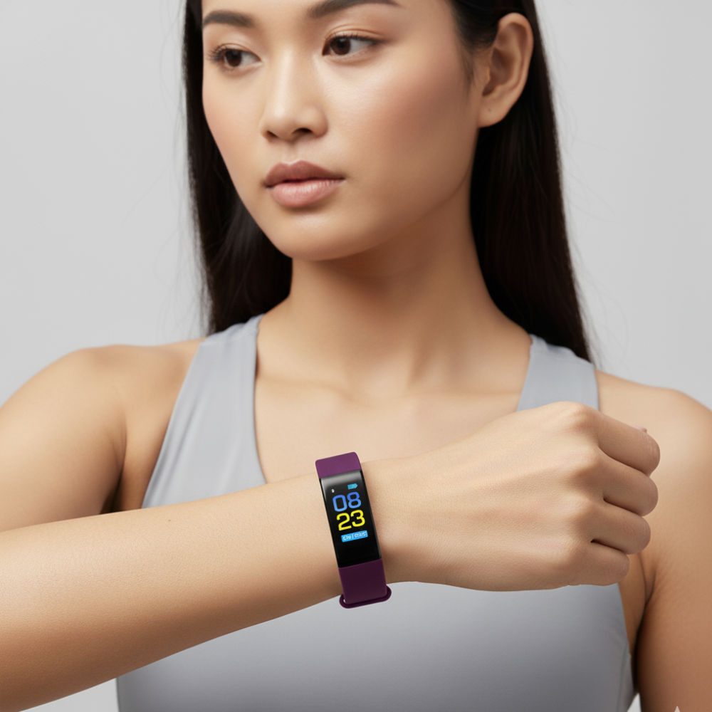 Senioren-Fitnessuhr mit LED-Anzeige und Herzfrequenzmessung | Temsk
