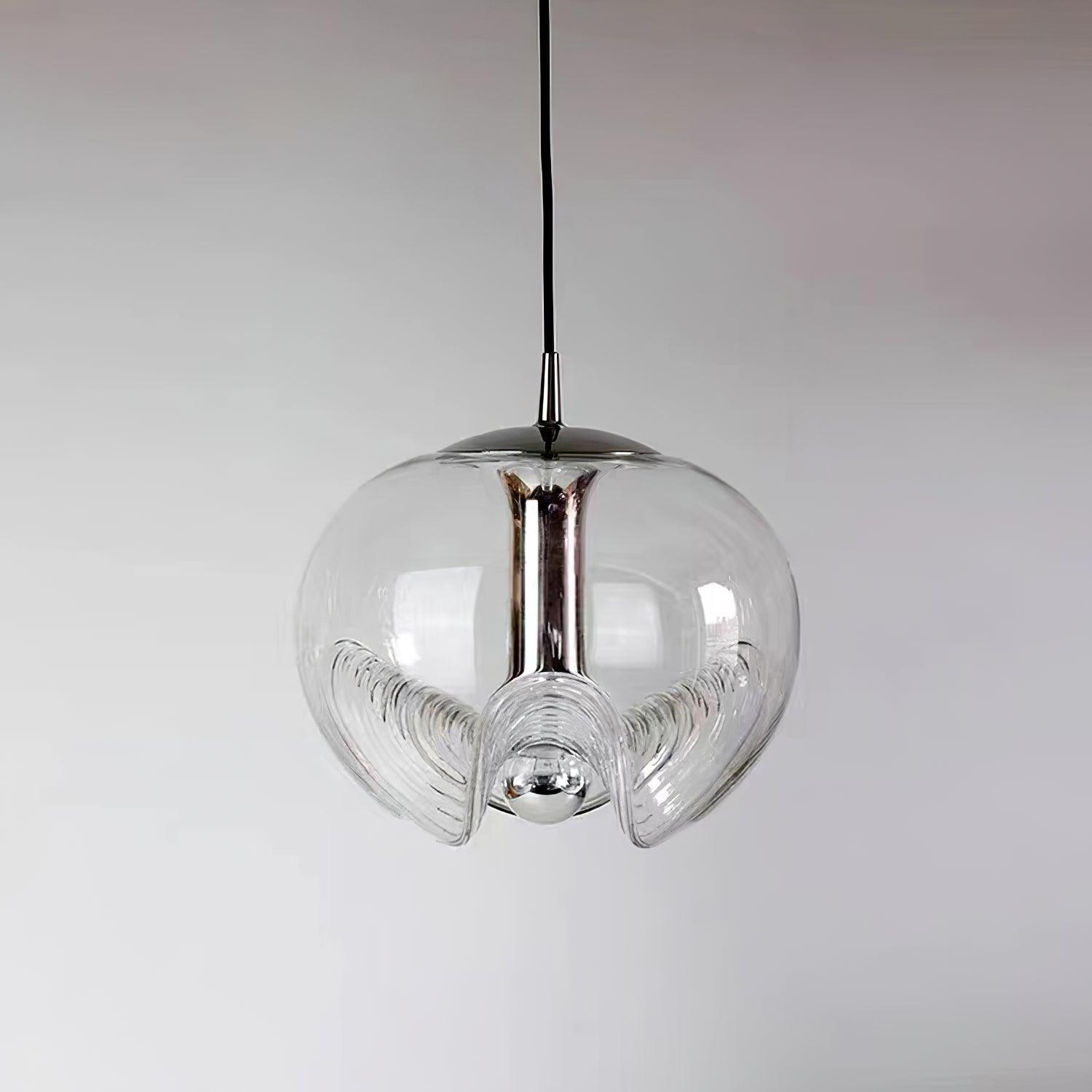 NyraWave Waveform Pendant Light in Iron and Glass Design | Snurv | Temsk
