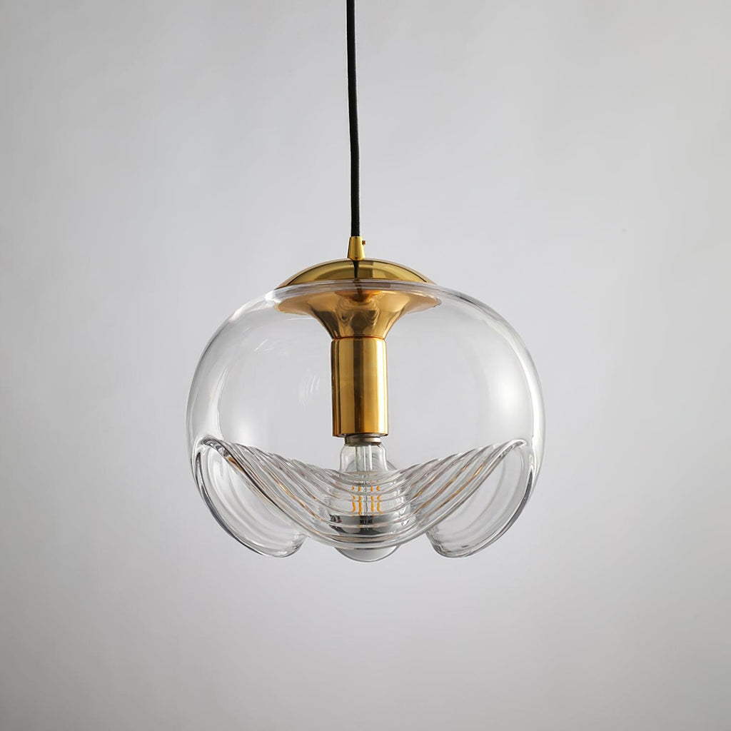 NyraWave Waveform Pendant Light in Iron and Glass Design | Snurv | Temsk