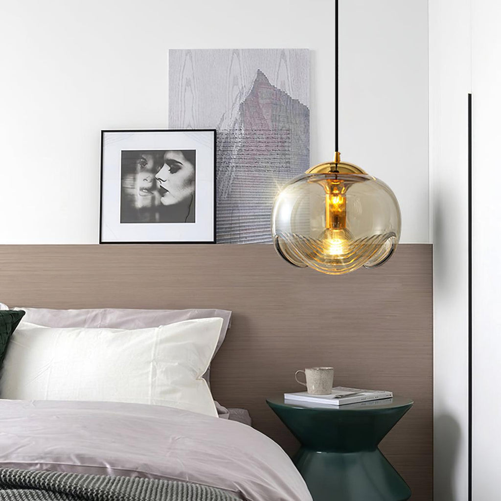 NyraWave Waveform Pendant Light in Iron and Glass Design | Snurv | Temsk