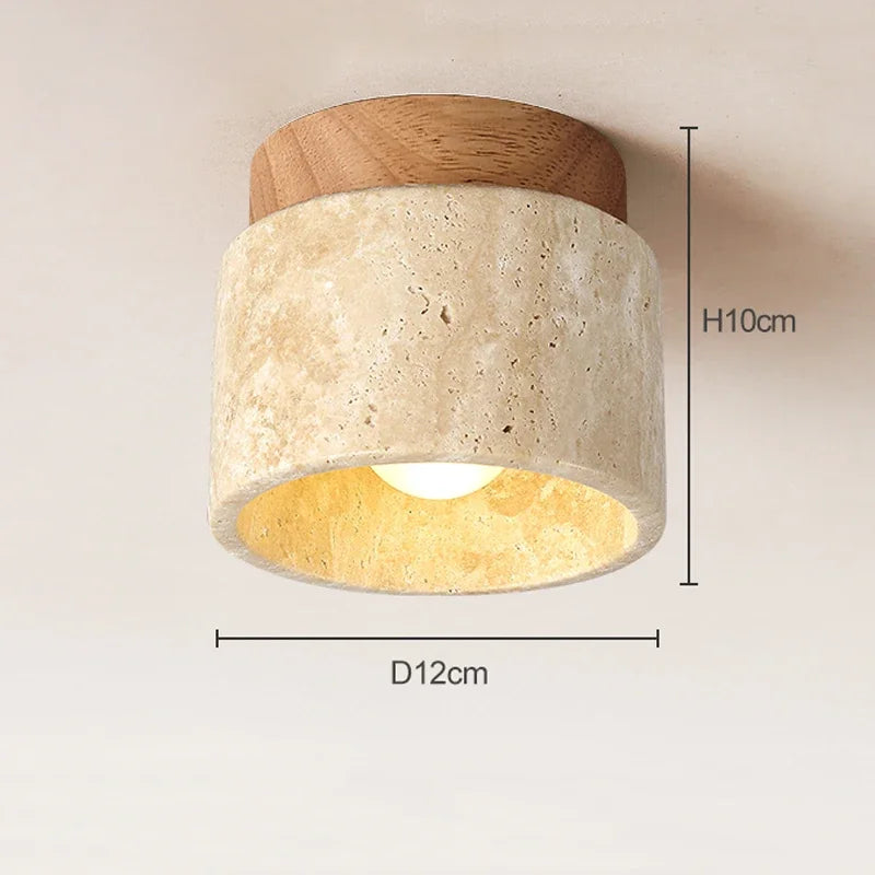 LumaNova Soft Cream Japanese Ceiling Lamp for Living Rooms | Temsk