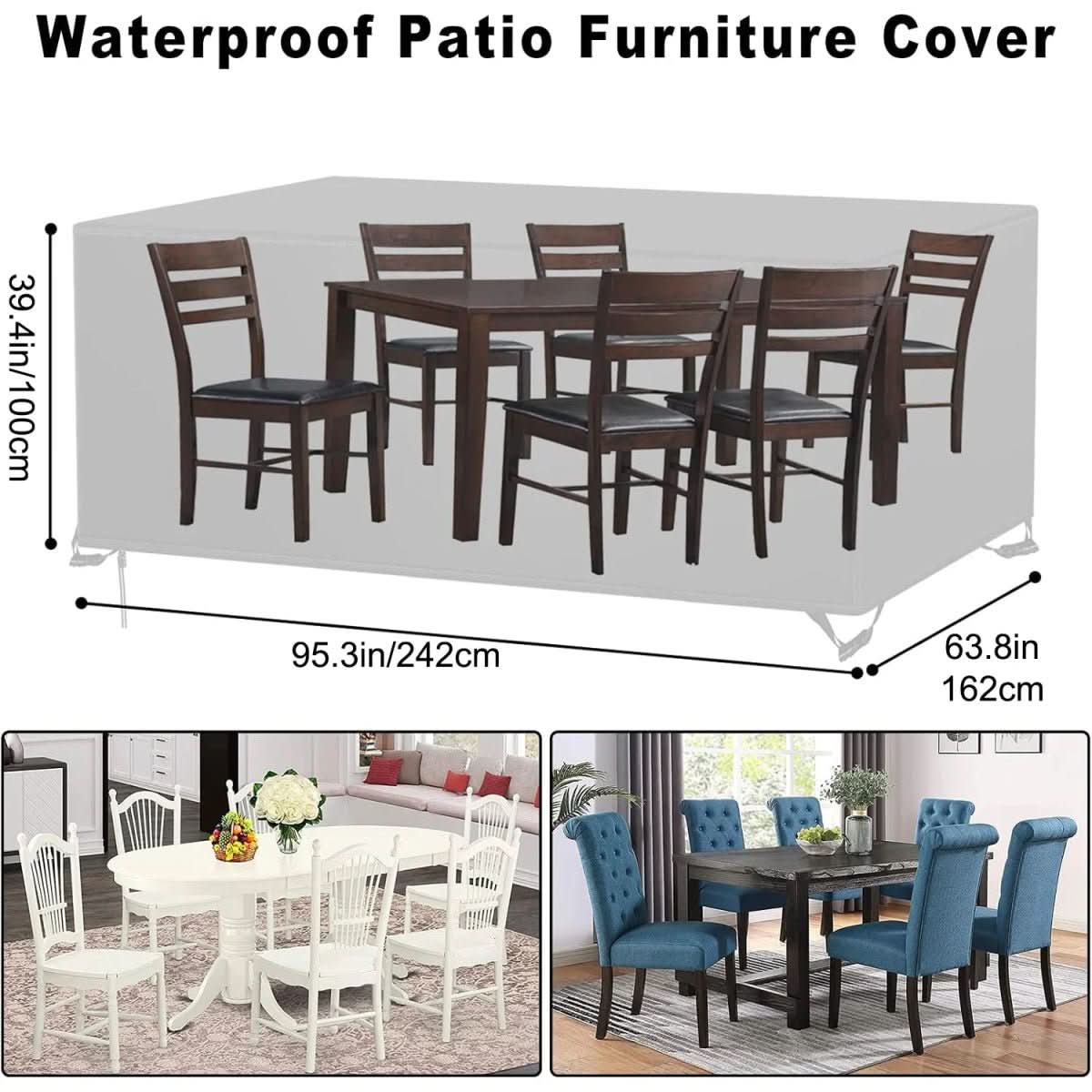 BreezeGuard All-Weather Patio Furniture Covers for Outdoor Lounge and Dining Sets | Temsk