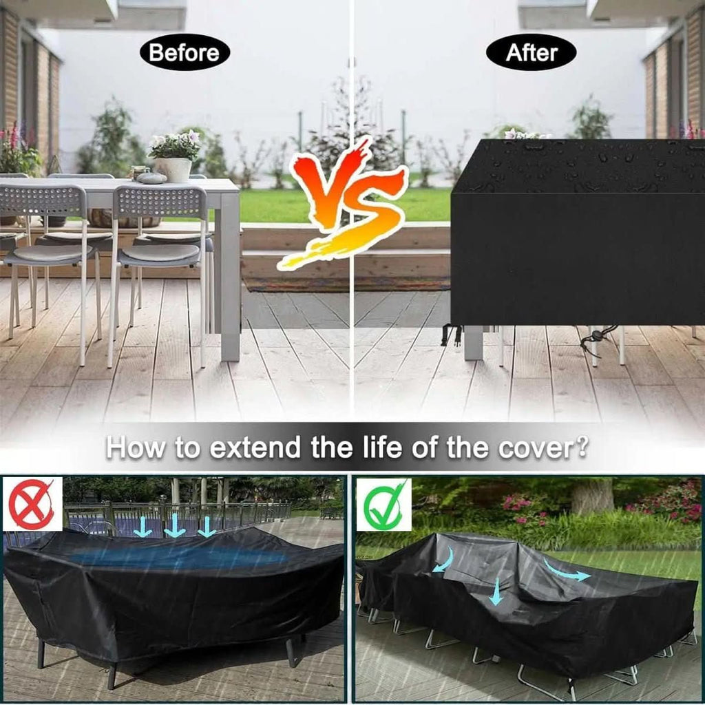 BreezeGuard All-Weather Patio Furniture Covers for Outdoor Lounge and Dining Sets | Temsk