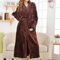 NebulaCloud Luxe Long Premium Fleece Bathrobe For Women | Temsk