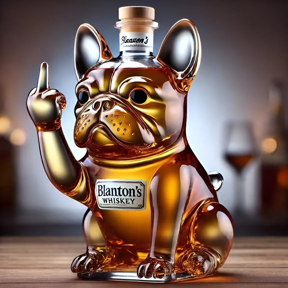 Bulldoggen-Skulptur Whiskey-Dekanter für stilvolle Bar-Dekoration | Temsk