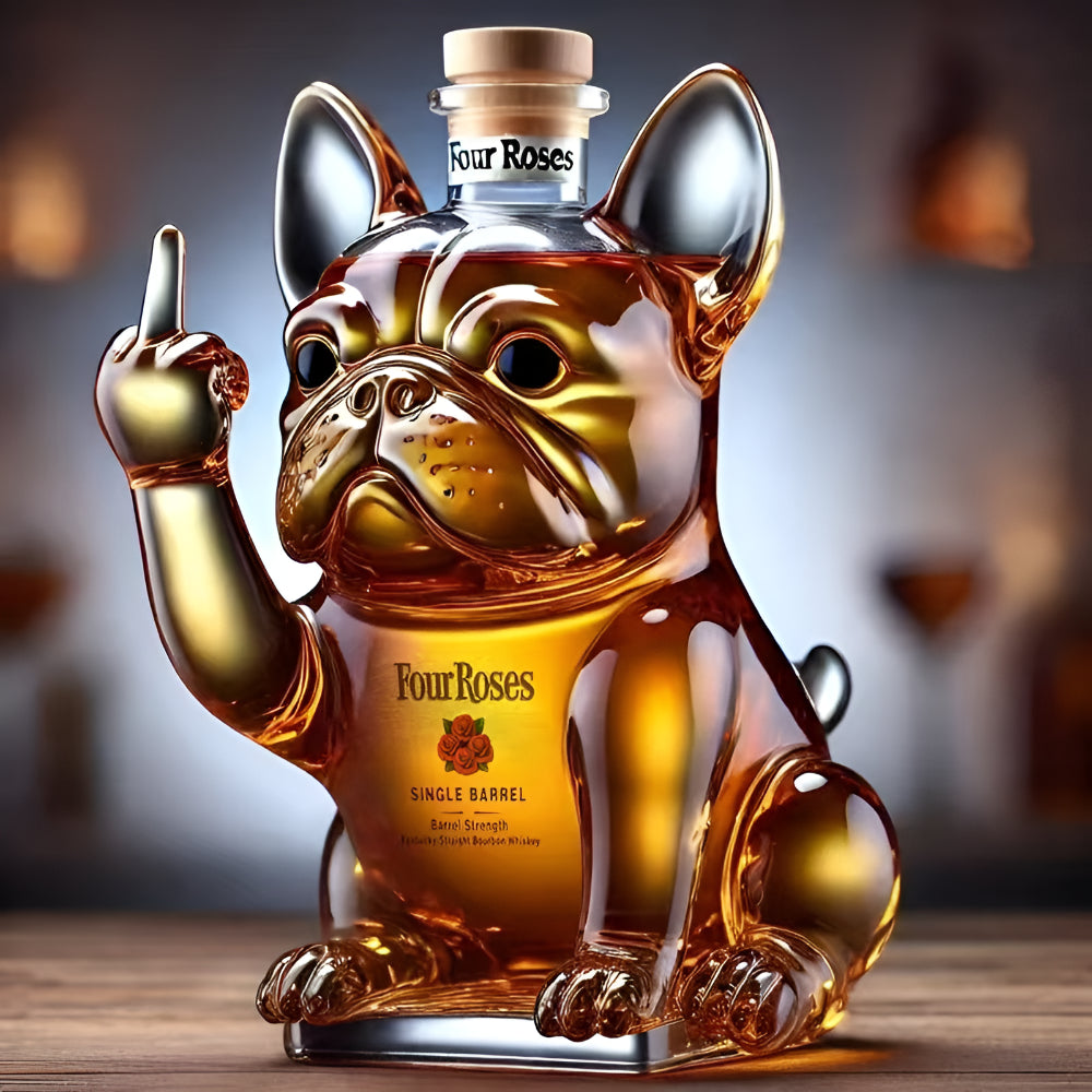 Bulldoggen-Skulptur Whiskey-Dekanter für stilvolle Bar-Dekoration | Temsk
