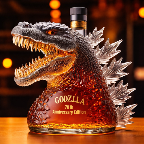 Glass Whiskey Decanter In Monster Head Shape For Home Bar Temsk