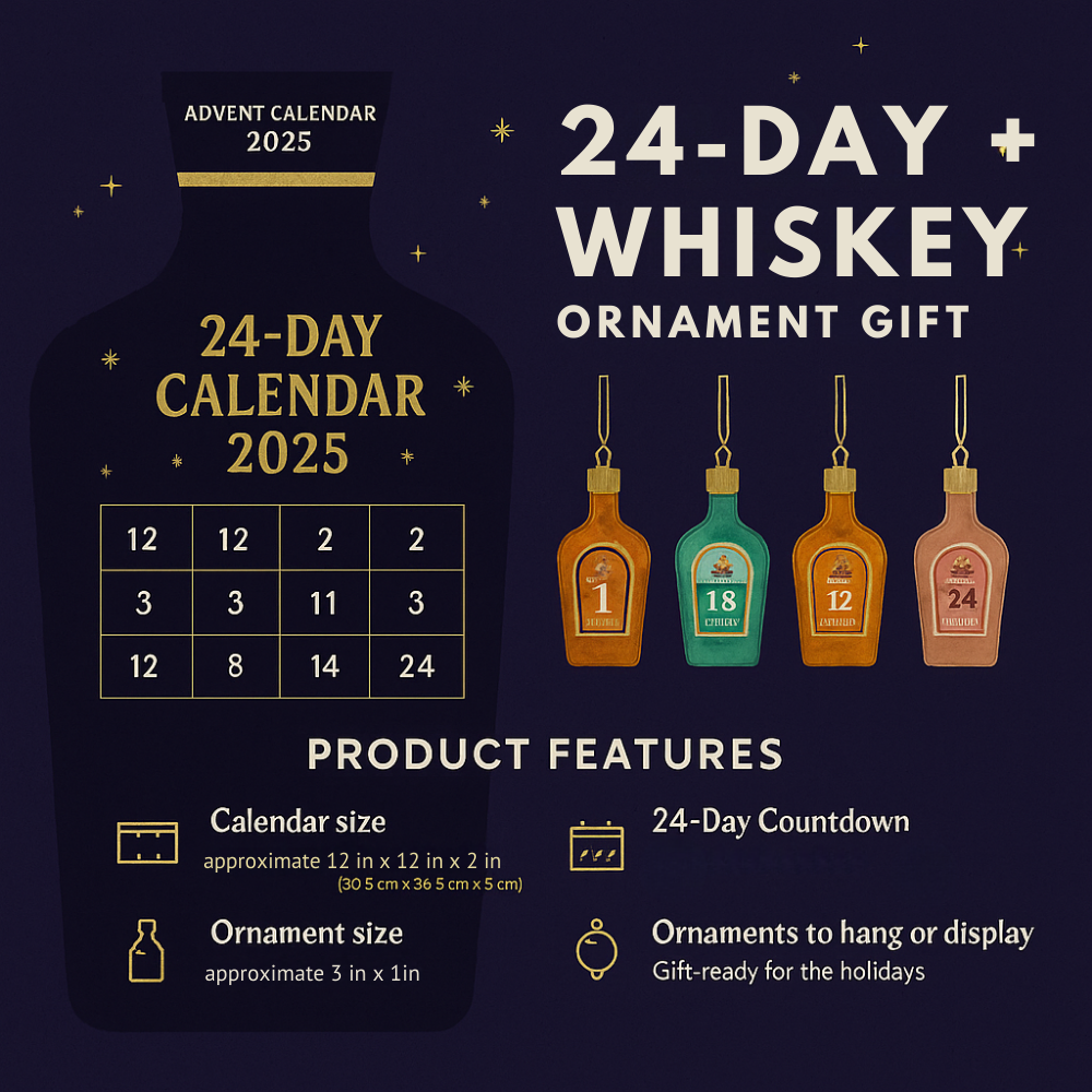 Whiskey Themed Advent Calendar With Decorative Countdown | Temsk
