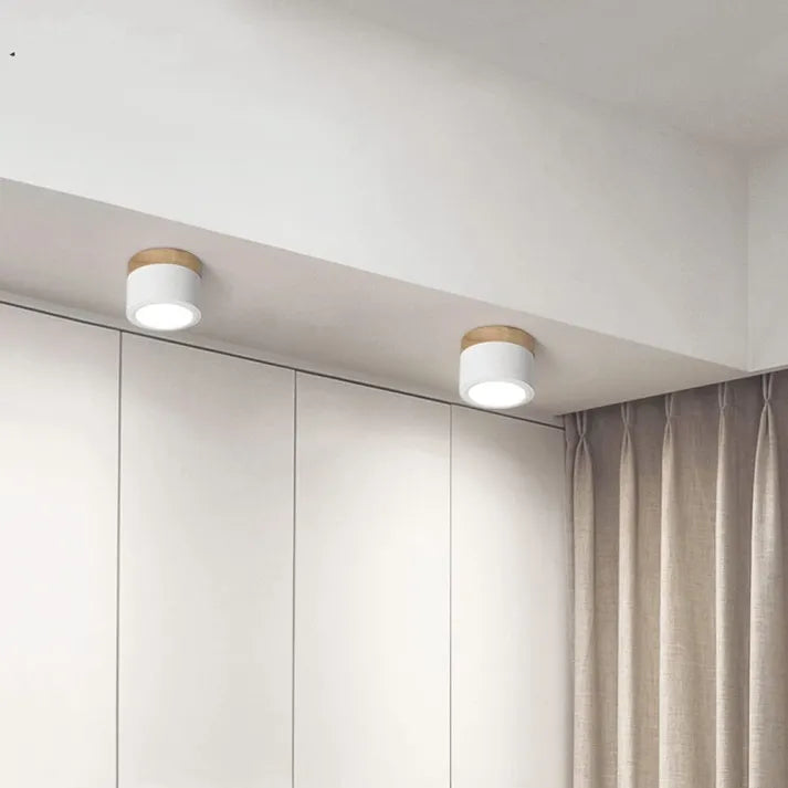 Virel Nordic LED Ceiling Light Minimalist Cylindrical Fixture | Snurv | Temsk