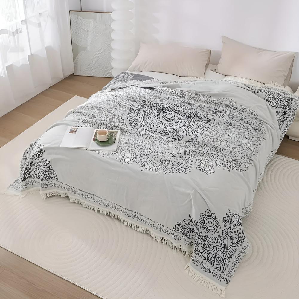 Arctic Chic Throw In Soft Cotton For Everyday Comfort | Temsk