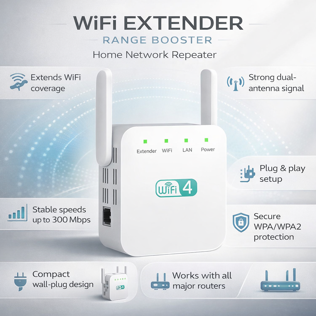 WLAN-Verstärker und Reichweiten-Booster für Heimnetzwerk-Repeater im Büro | Temsk