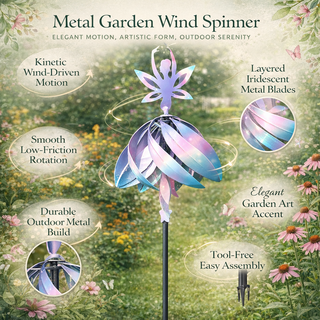 Metall-Windspinner für Garten- und Hofdekoration im Außenbereich | Temsk