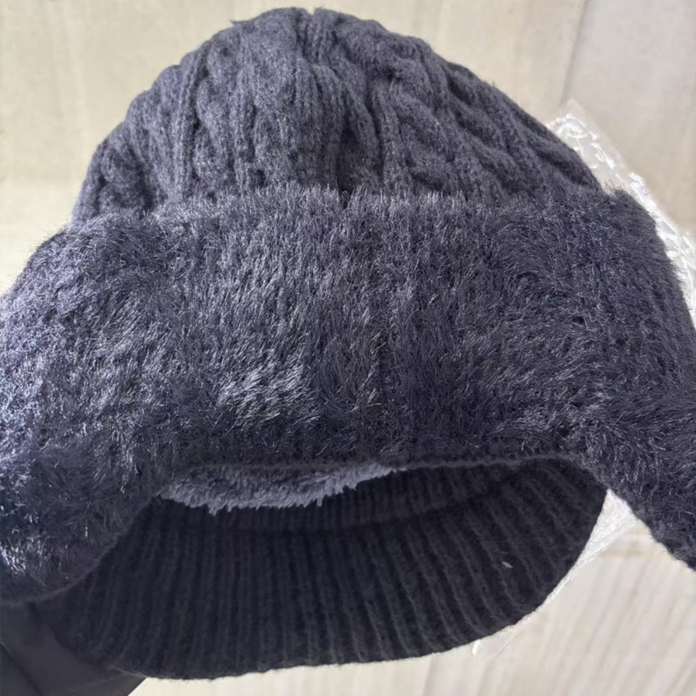 Cozy Knit Hat With Ear Flaps For Cold Winter Weather | Temsk