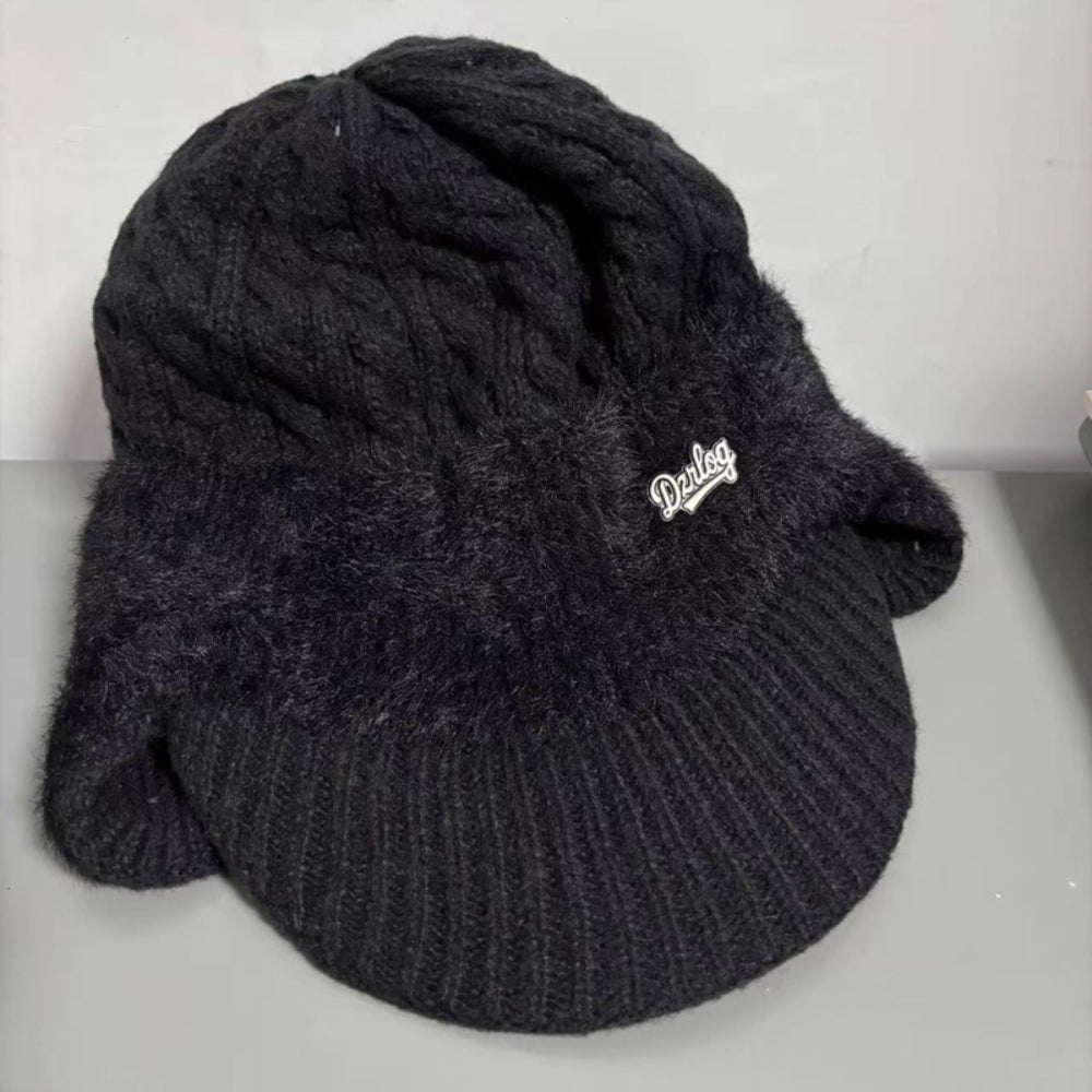 Cozy Knit Hat With Ear Flaps For Cold Winter Weather | Temsk