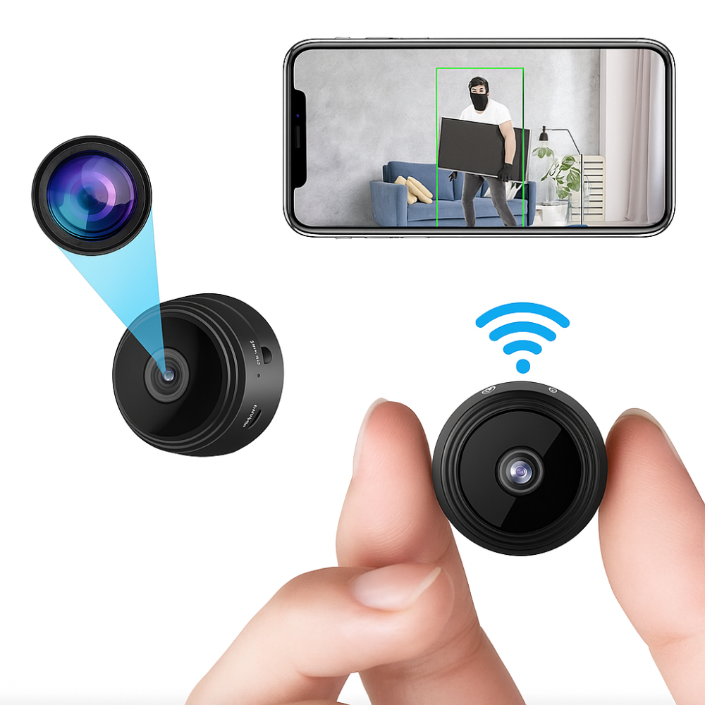Kompakte Indoor-WLAN-Sicherheitskamera mit Nachtsicht | Temsk