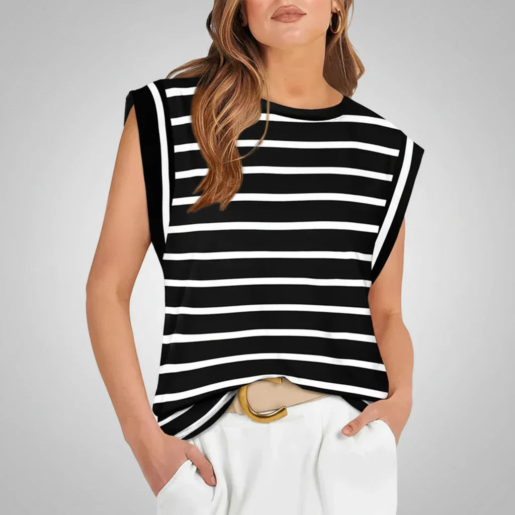 Damen ärmelloses Tanktop, lässig, locker sitzende Sommerbluse | Temsk