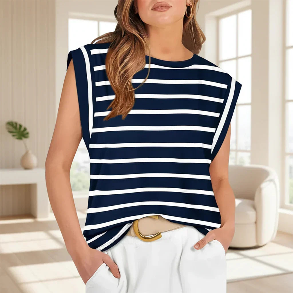 Damen ärmelloses Tanktop, lässig, locker sitzende Sommerbluse | Temsk