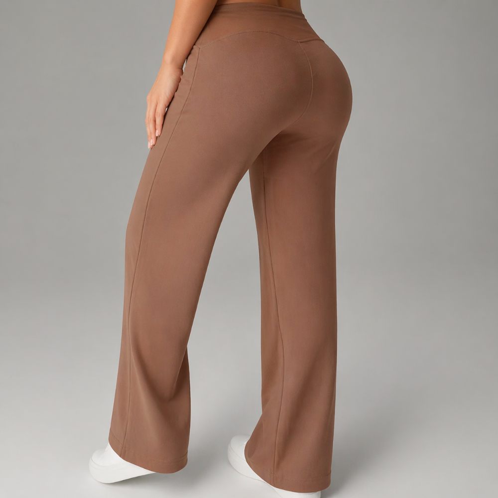 Damen Yoga-Hose mit hohem Bund und ausgestellten Stretch-Leggings | Temsk
