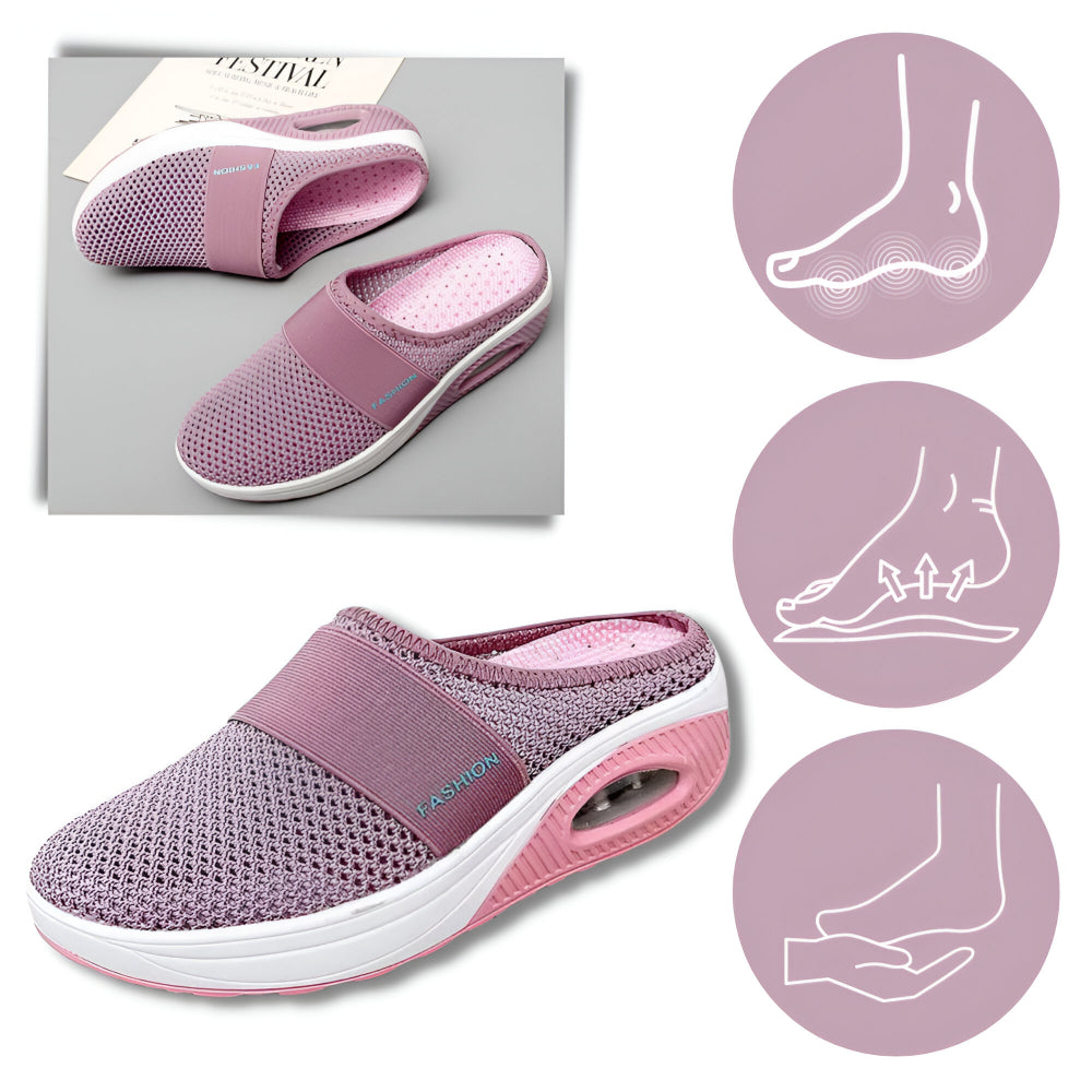 Damen-Slipper-Wanderschuhe mit Mesh-Obermaterial und gepolsterter Sohle | Temsk