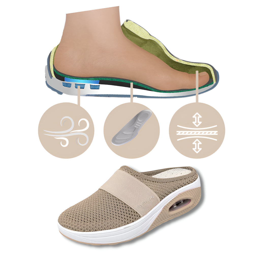 Damen-Slipper-Wanderschuhe mit Mesh-Obermaterial und gepolsterter Sohle | Temsk