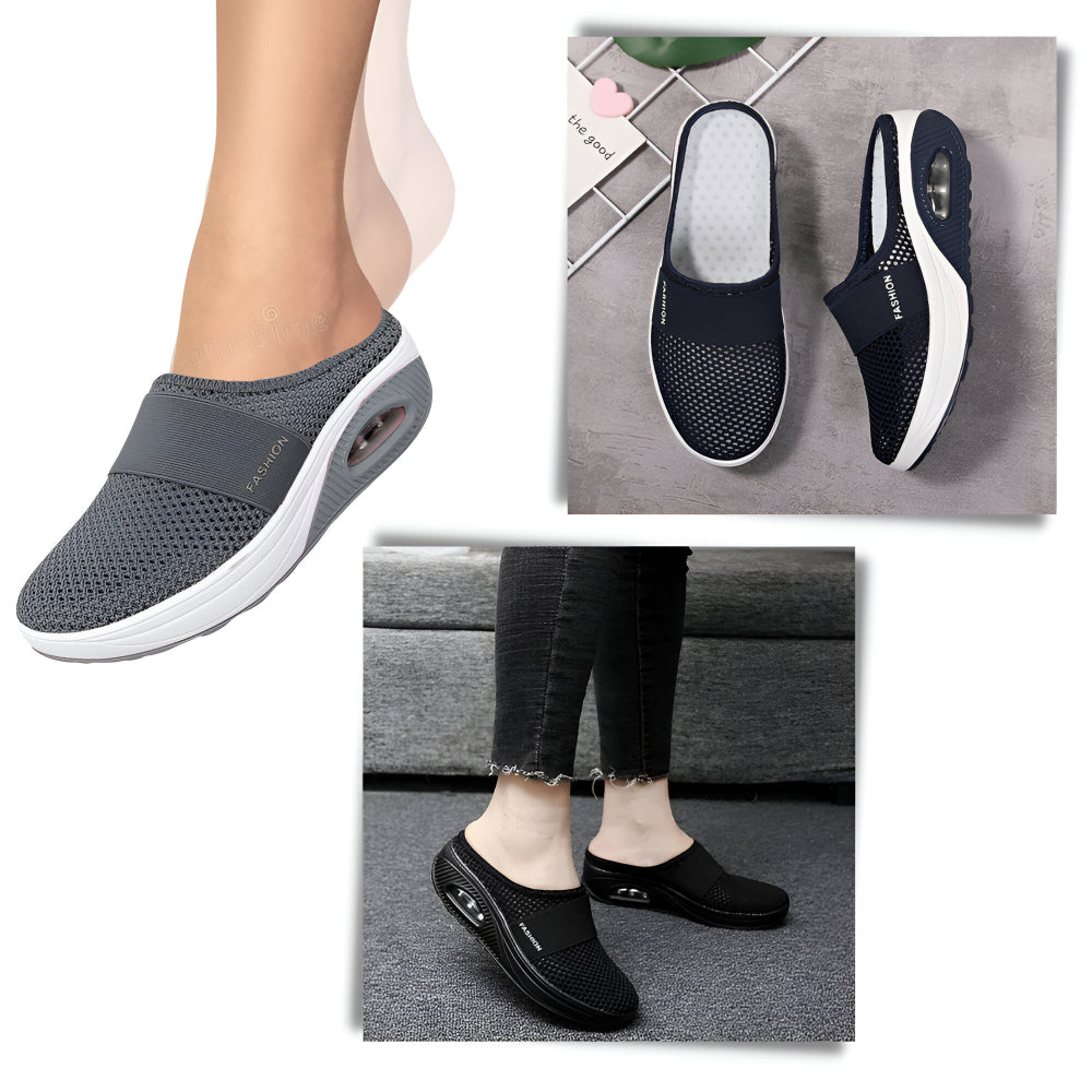 Damen-Slipper-Wanderschuhe mit Mesh-Obermaterial und gepolsterter Sohle | Temsk