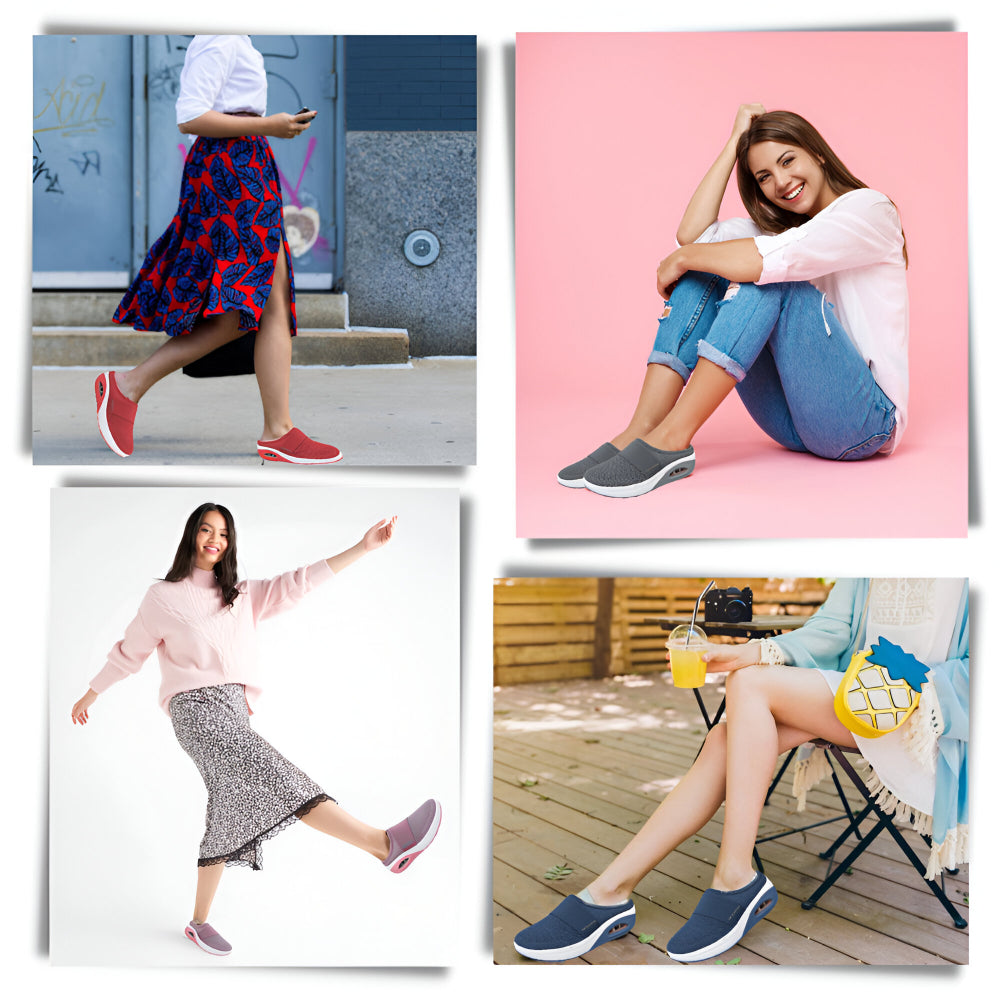 Damen-Slipper-Wanderschuhe mit Mesh-Obermaterial und gepolsterter Sohle | Temsk