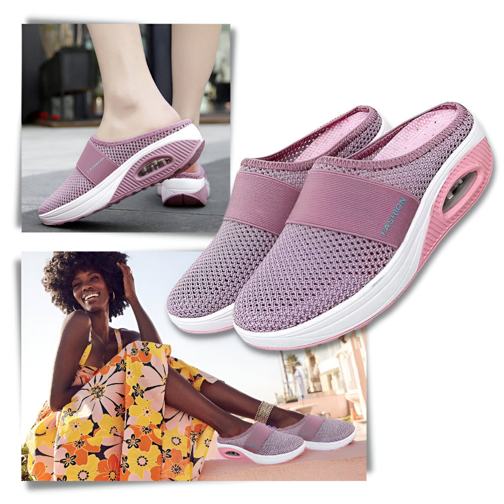 Damen-Slipper-Wanderschuhe mit Mesh-Obermaterial und gepolsterter Sohle | Temsk