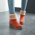 Damen-Winterstiefel mit klobigem Absatz für den Alltag | Temsk