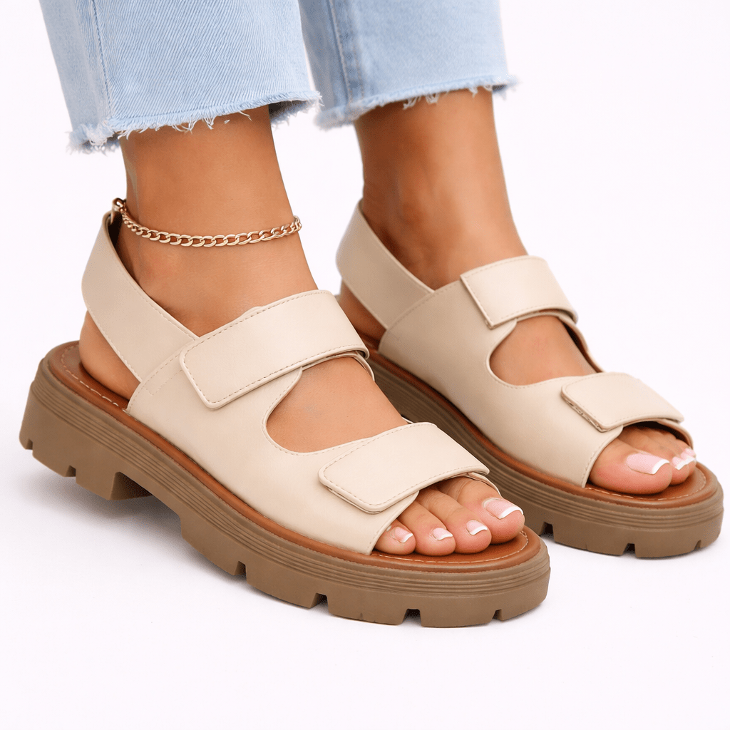 Adjustable Women's Chunky Platform Sandals for All Day Comfort | Temsk