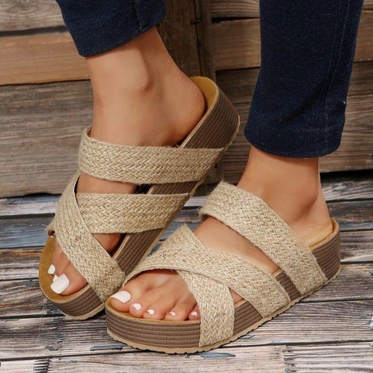 Comfortable Women's Platform Sandals in Durable Materials, Size Options | Temsk