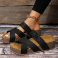 Comfortable Women's Platform Sandals in Durable Materials, Size Options | Temsk