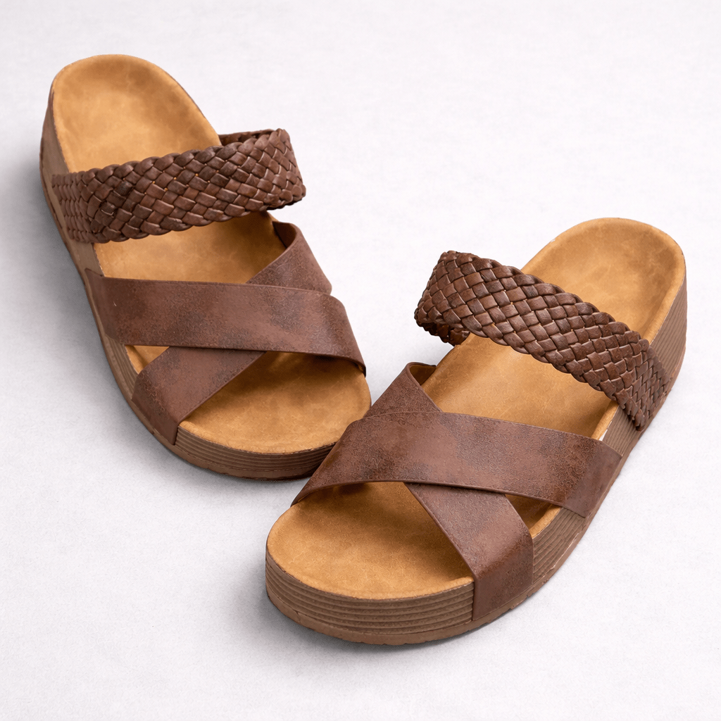 Women's Orthopedic Sandals With Braided Cross Straps And Adjustable Fit | Temsk