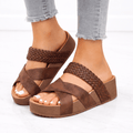 Women's Orthopedic Sandals With Braided Cross Straps And Adjustable Fit | Temsk