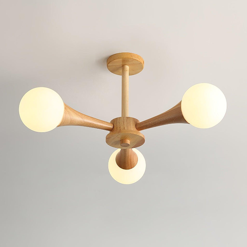 Kairo Wood Pendant Light Elegant Wooden Ceiling Fixture | Snurv | Temsk