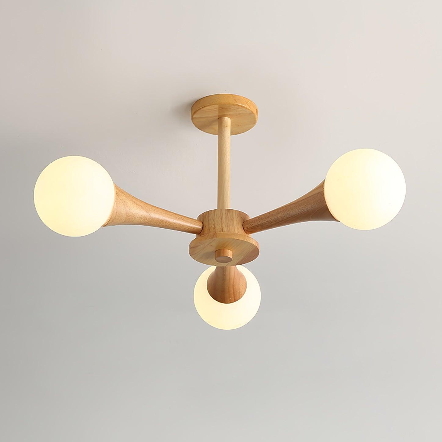 Kairo Wood Pendant Light Elegant Wooden Ceiling Fixture | Snurv | Temsk