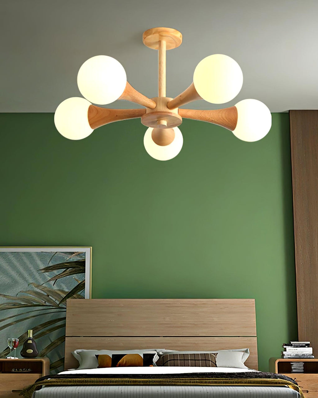 Kairo Wood Pendant Light Elegant Wooden Ceiling Fixture | Snurv | Temsk