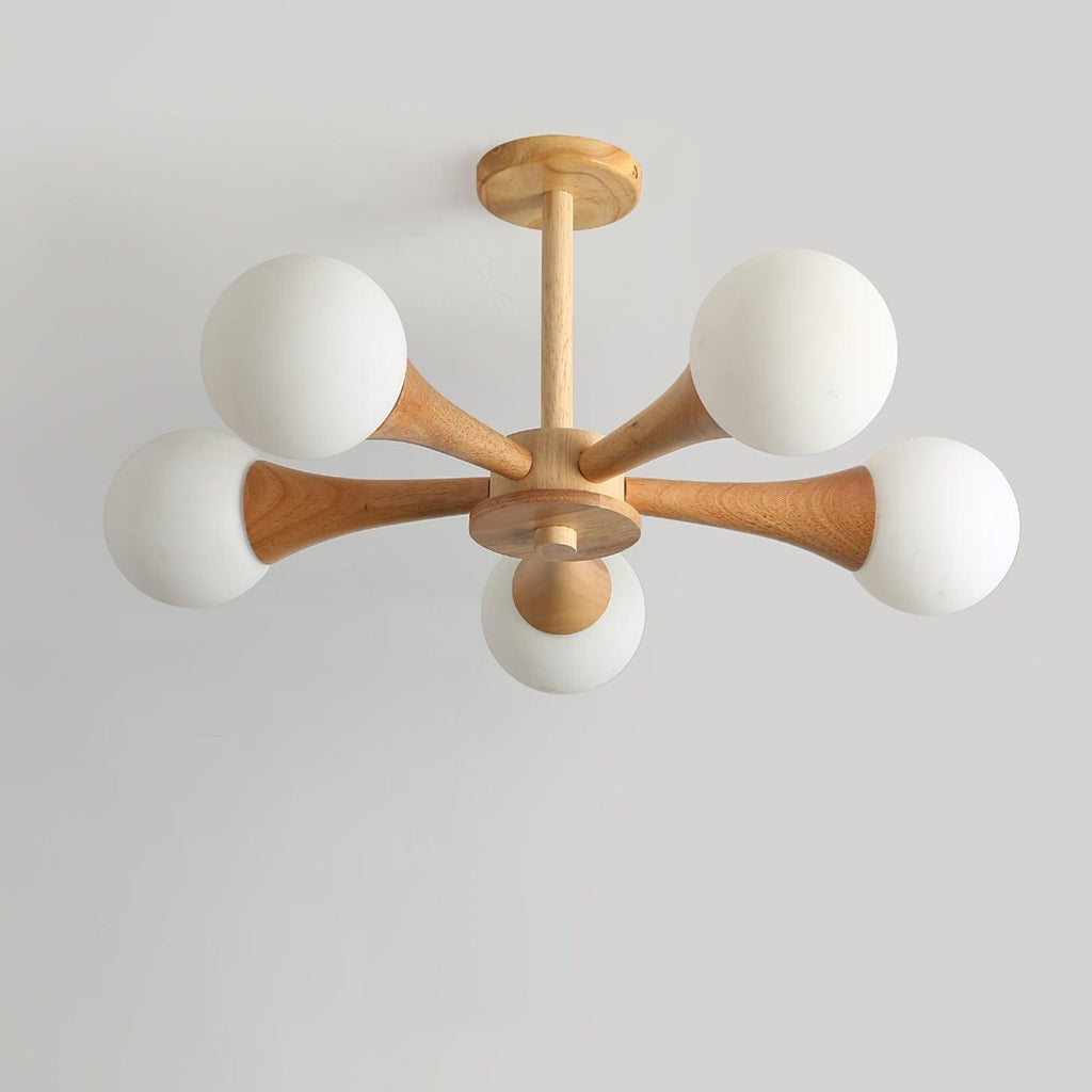 Kairo Wood Pendant Light Elegant Wooden Ceiling Fixture | Snurv | Temsk