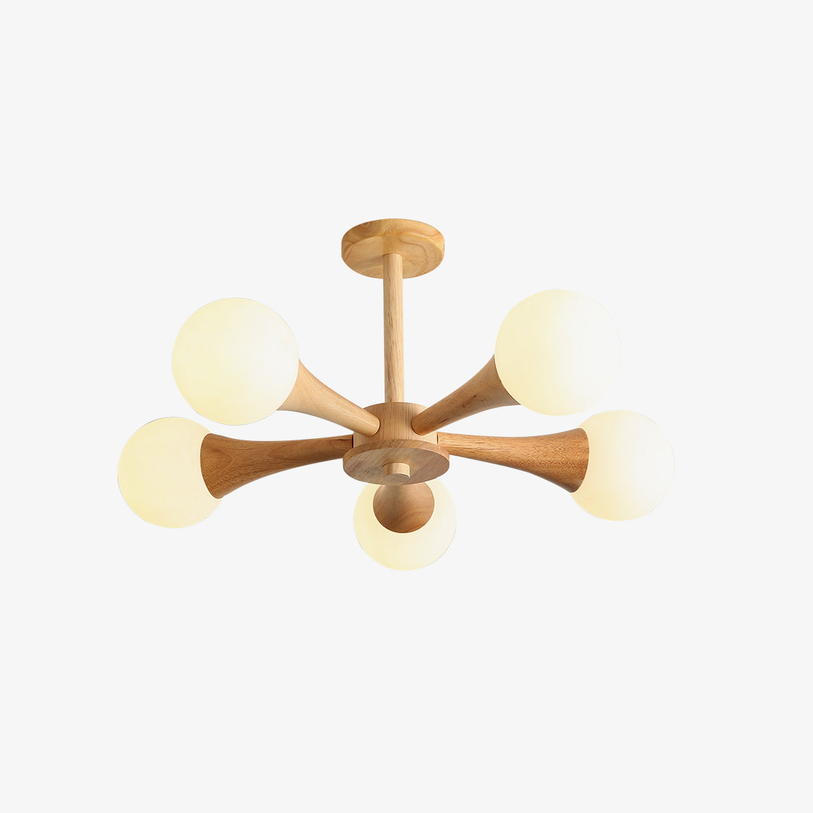 Kairo Wood Pendant Light Elegant Wooden Ceiling Fixture | Snurv | Temsk